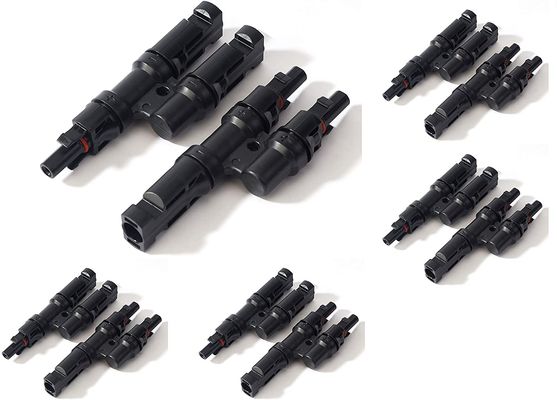 2.5mm - 6mm Square Solar Panel Connectors 1 To 3 MC4 T Branch Connector
